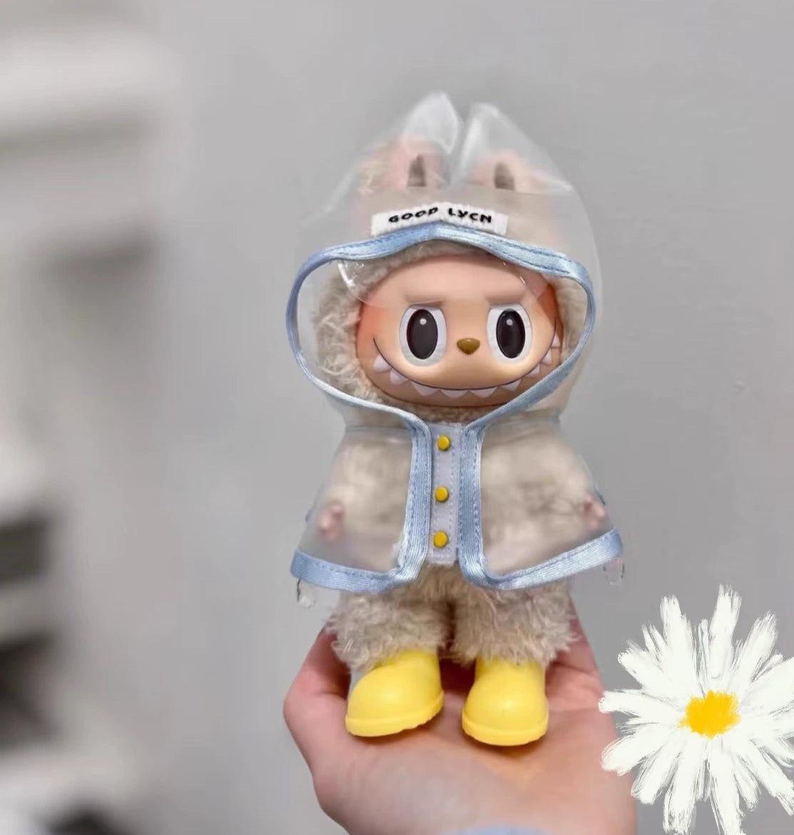 NEW Labubu 10cm Raincoat - Outfit Fits Gen1/2/3 Plush Doll (No Doll)