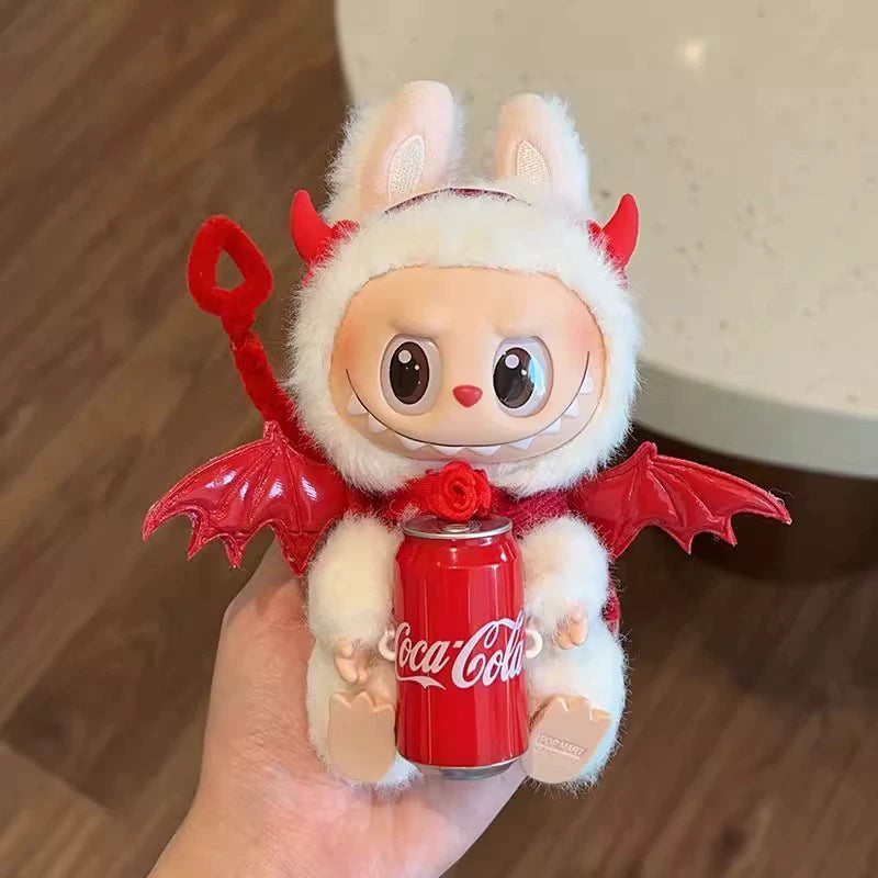 New Labubu Devil Wings Outfit - Red Demon Costume for Series 1/2/3 Doll Clothes Fashion