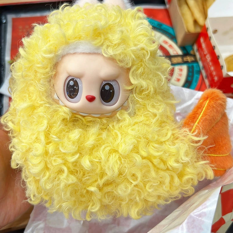 Pop Mart LABUBU 'Tempura Shrimp' Outfit Set - Complete Costume for 1st/2nd/3rd Gen Sit Series Vinyl Figures, 17cm Cute Food-Themed Doll Clothes