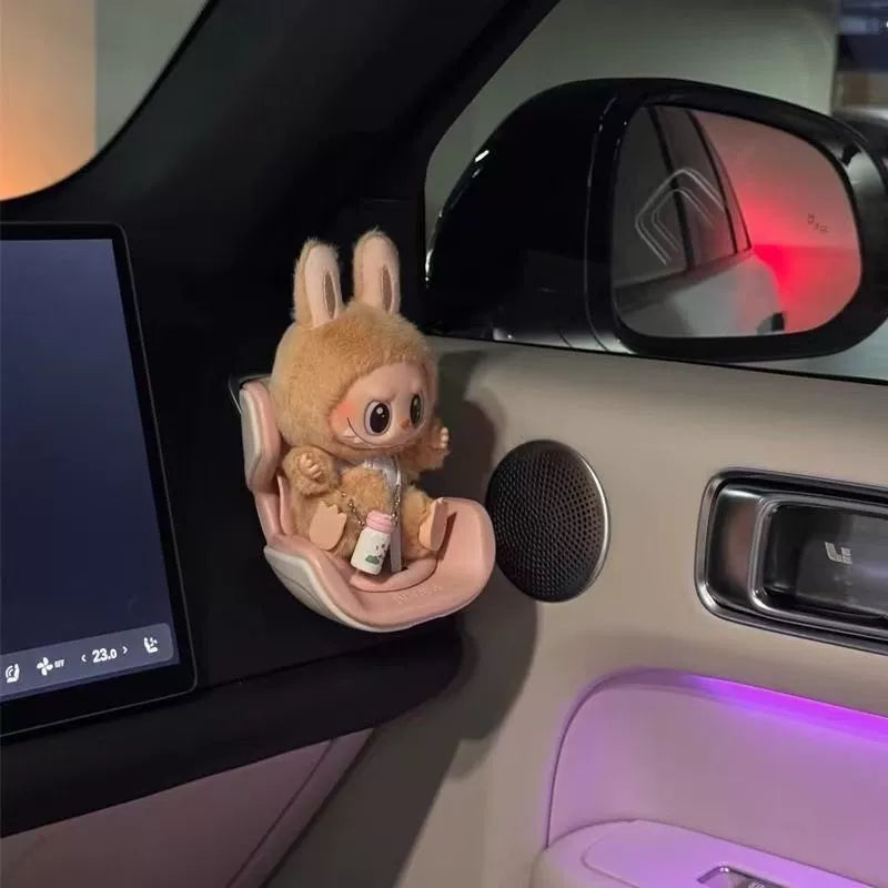 POP MART Labubu Car Air Vent Clip - Secure Holder for 17cm Vinyl Figures | Dashboard/Seat Decoration (Not a Safety Seat)