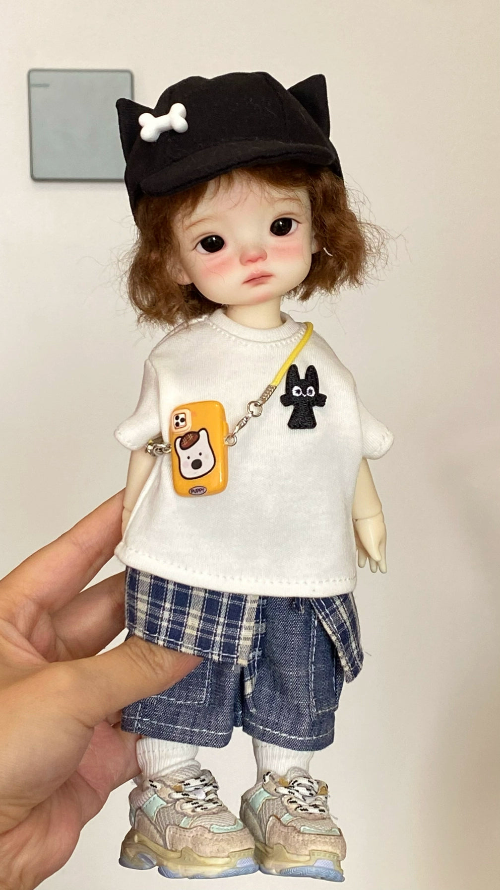 BJD Doll Blythe 1/6 Scale | Big Fish & Small 6 Mini Neck-Hanging Mobile Game Console | Photography Accessories