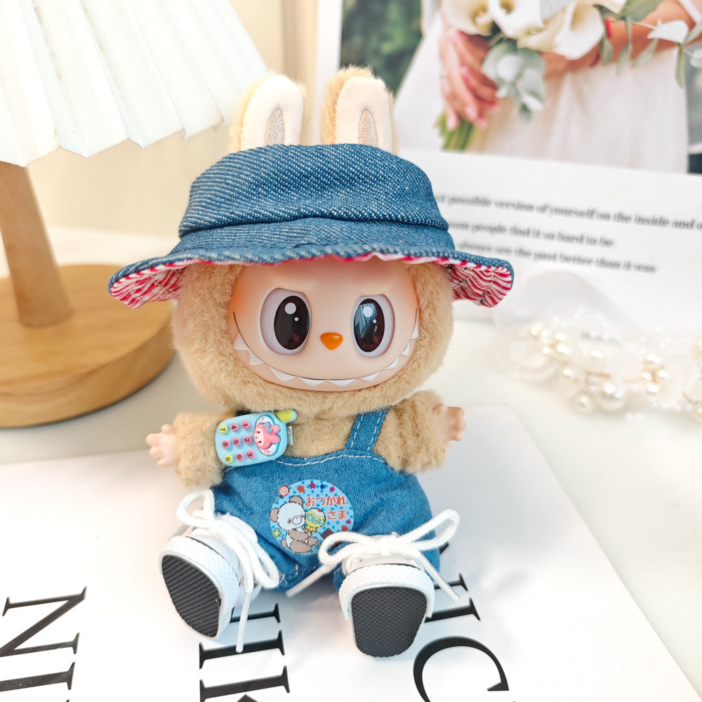 Handmade Labubu Dinosaur Outfit - Green Costume for Plush Keychain Vinyl Doll Clothes