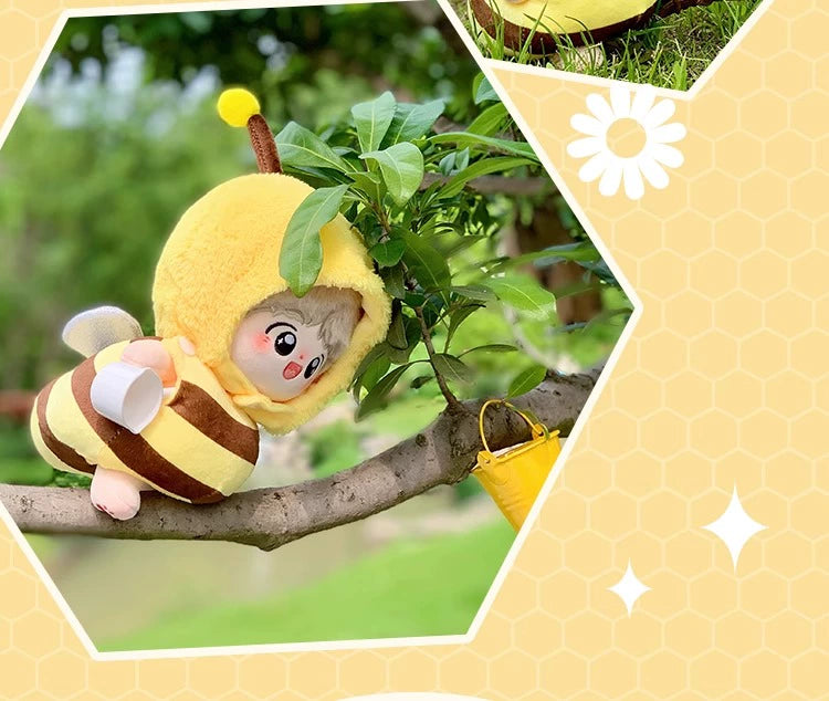 17cm Labubu Macaron Bee Outfit Set for Vinyl Figure 1st/2nd/3rd Gen Keychain Doll