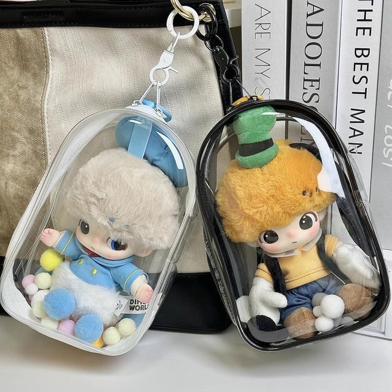 POP MART DIMOO Case - 18cm Dustproof Carrier for Vinyl & Cotton Doll