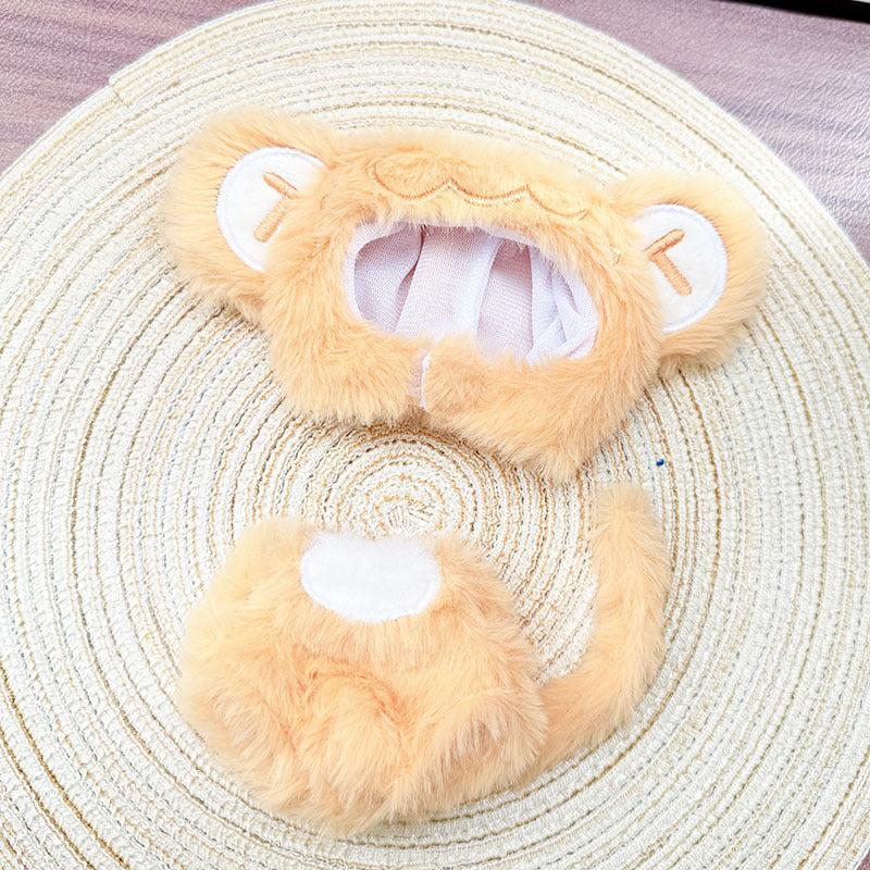 Cute Monkey Clothes for 9-Toothed Cartoon Series 17cm Dolls - Premium Collector's Adjustable Outfit Set, Fantasy Doll Clothing( (Not Include Doll)