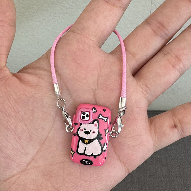 Mini LABUBU Phone Strap - Kawaii LABUBU Pendant for Keychains & Bags - Perfect for POP MART Blind Box Fans & Collectors