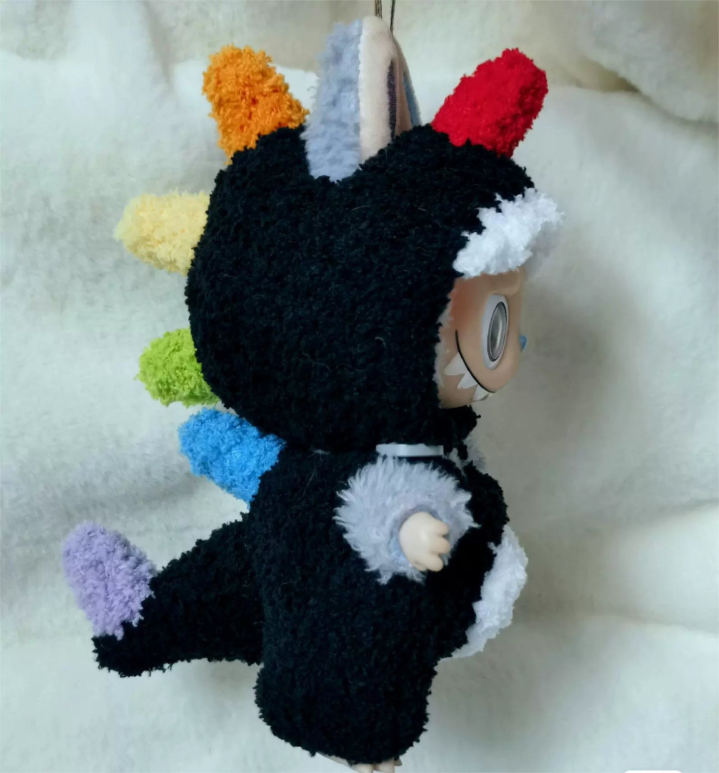Labubu Hand-Knitted Dinosaur Outfit - Replaceable Clothes for Vinyl Doll Knit Costume