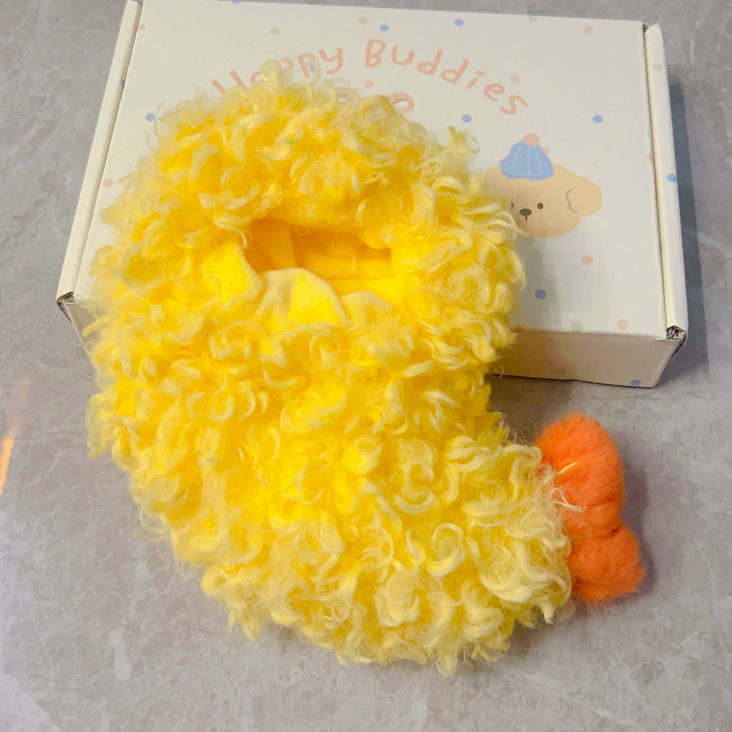 Handmade LABUBU 'Tempura Shrimp' Pullover Outfit - Complete Crochet Costume for 1st/2nd/3rd Gen Vinyl Keychain Figures, Cute Food-Themed Doll Clothing