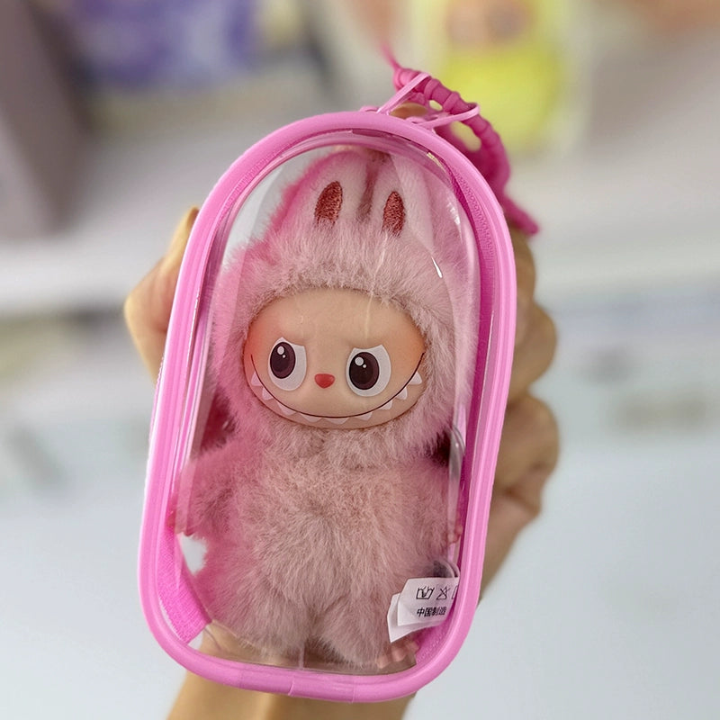 Labubu 4.0 Heart Code Thick Case - Enhanced Carrier for Plush & Vinyl Keychain