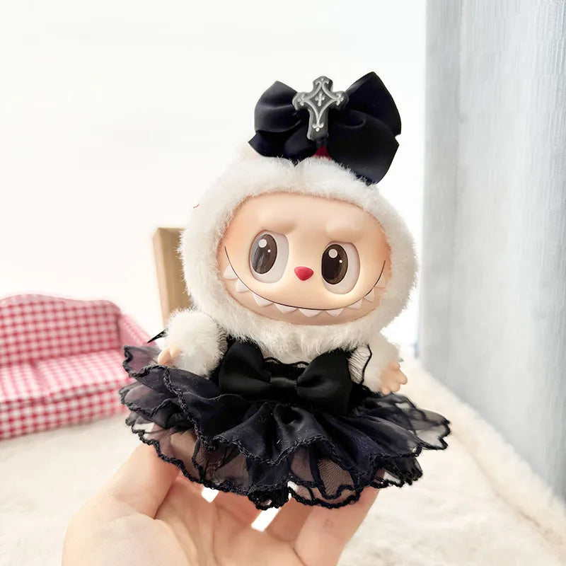 Labubu Halloween Outfit - Devil & Angel Set for Keychain Doll Clothes