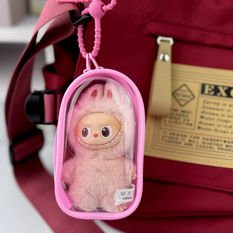 Labubu 4.0 Heart Code Thick Case - Enhanced Carrier for Plush & Vinyl Keychain