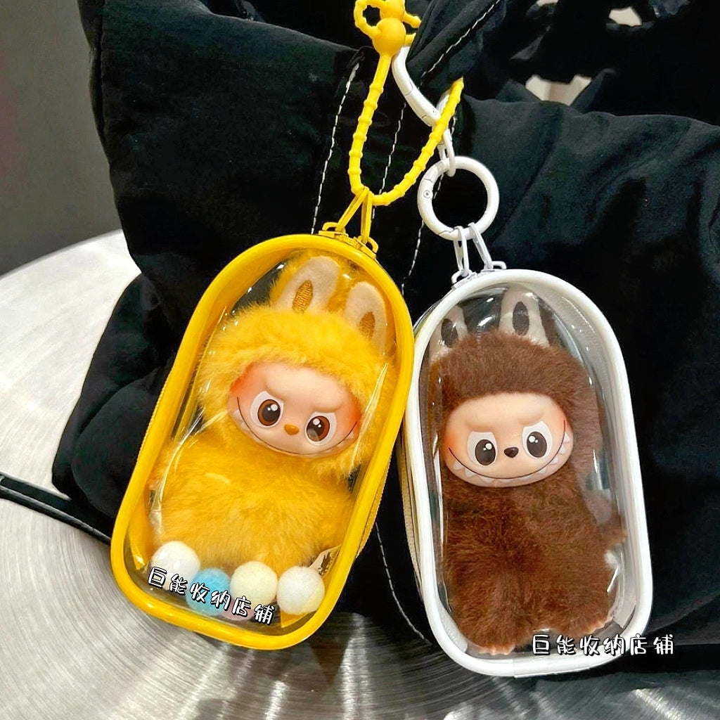 New Labubu 4.0 Heart Code Case - Hard Shell Carrier for Mini Plush & Vinyl Figure