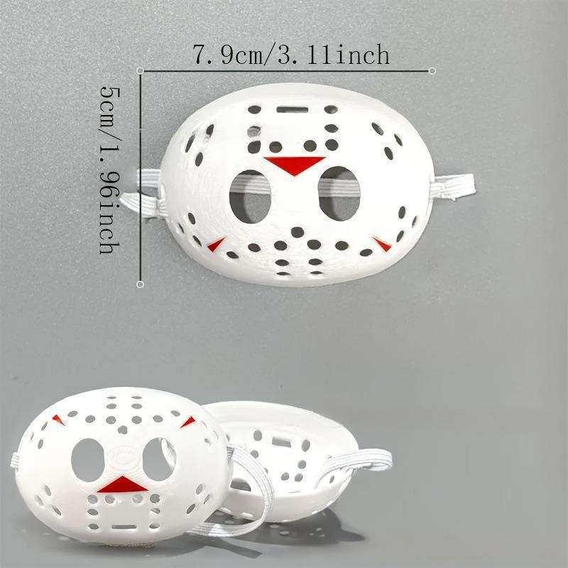 3D Printed Jason Mask for Labubu - Horror Decor Creative Accessory for Doll Display