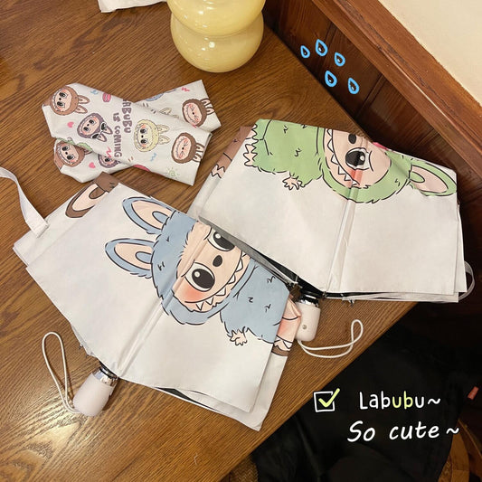 Labubu Umbrella - Blackout Sun & Rain Protection for Summer