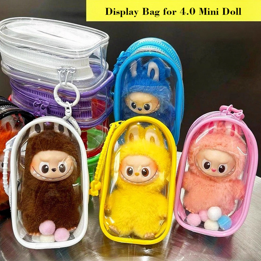 New Labubu 4.0 Heart Code Case - Hard Shell Carrier for Mini Plush & Vinyl Figure
