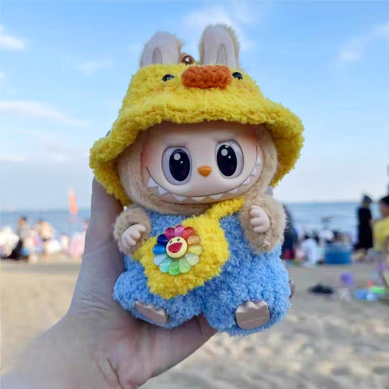 (Handmade) POP MART Labubu Have a Seat Doll Clothes - Spring Wild Field Costume Set for 17cm Vinyl Figures | No Doll Included