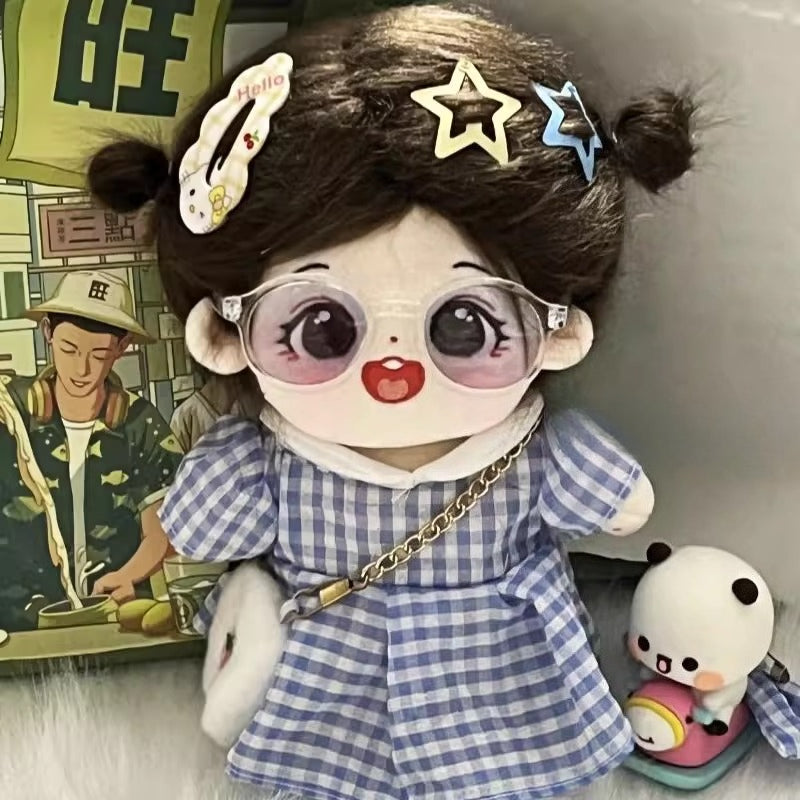 20cm Cotton Doll Glasses - Cute Character Accessories for Photo Props & Display