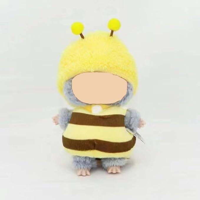 LABUBU CLOTHES for 17cm/6.7" Plush Doll Outfits – No Doll Included – Fashion Accessories for LABUBU Lovers & Collectors (3D Brown Bear)