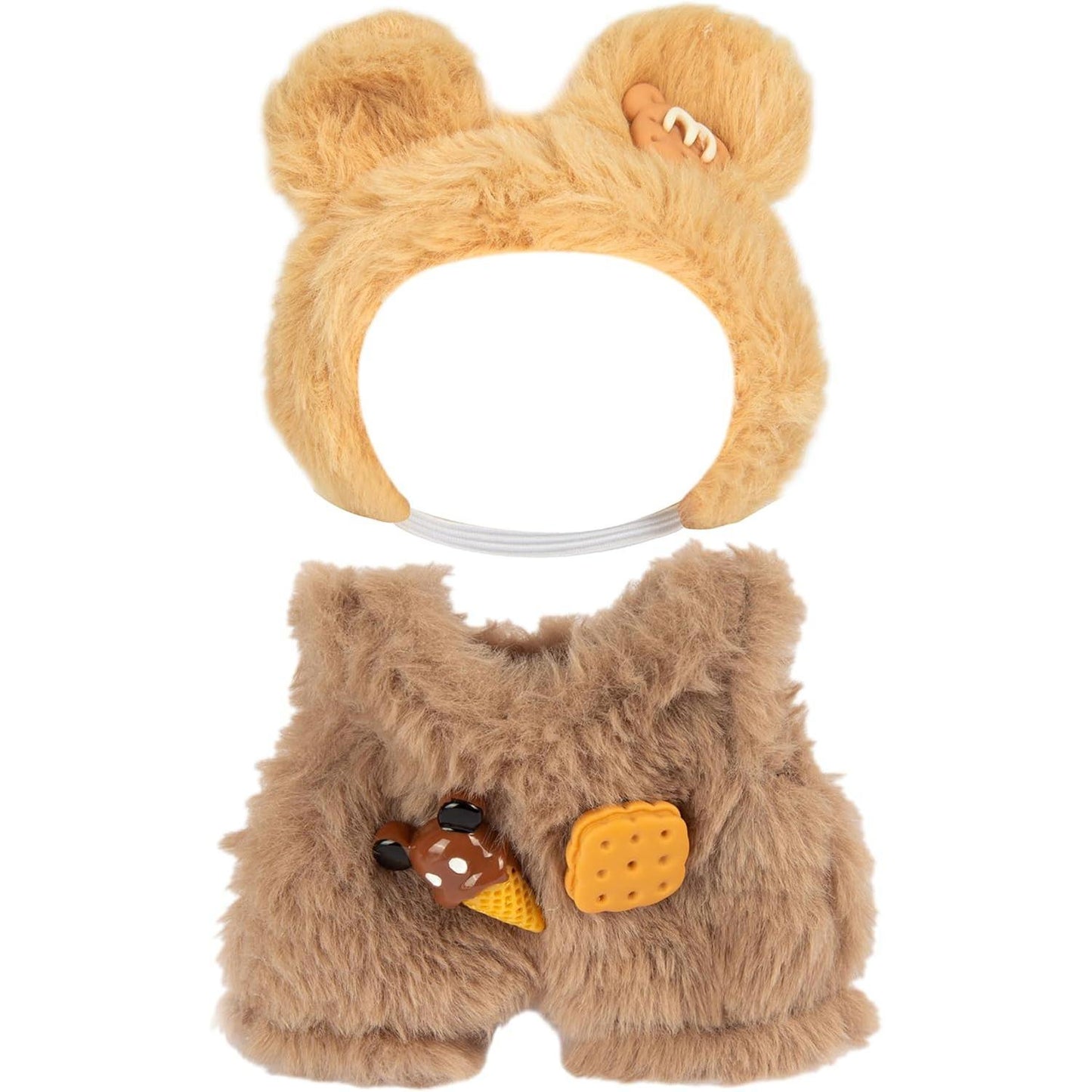 LABUBU CLOTHES - Outfits for LABUBU - Accessories for 17cm Dolls Clothes - Cute Sandwich Cookie Bear Costume, No Doll Included