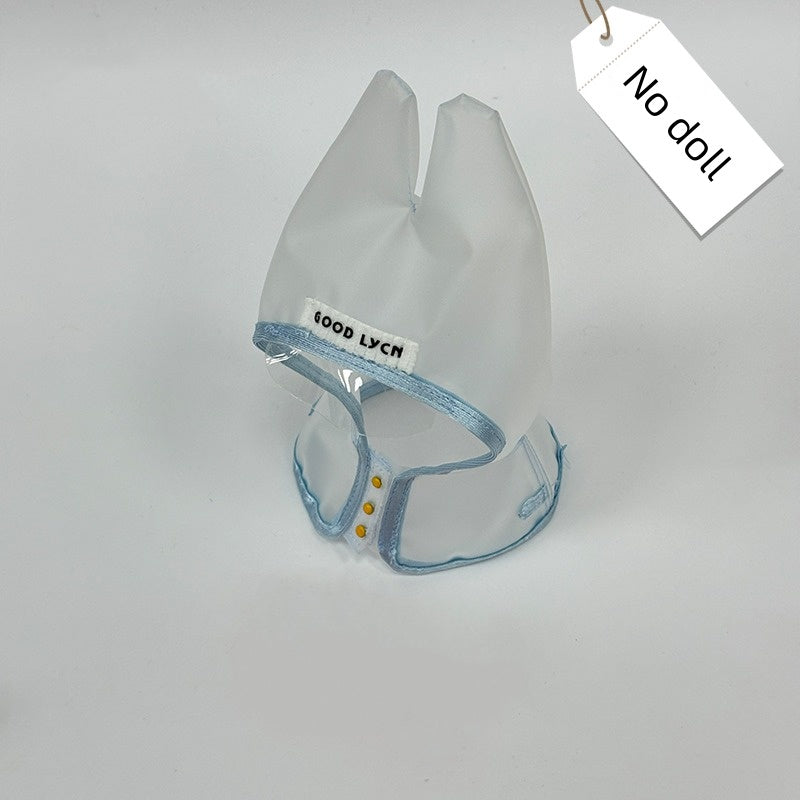 17cm Labubu Transparent Raincoat | Doll Clothes | Without Shoes