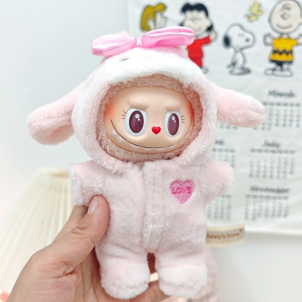 Fits 1,2,3 LABUBU Clothes – Bunny Plush Pajama Outfit - NO DOLL