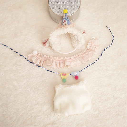 Labubu Clothes Baby Lamb Jumpsuit The Monsters Plush Doll Outfit Set No Toy