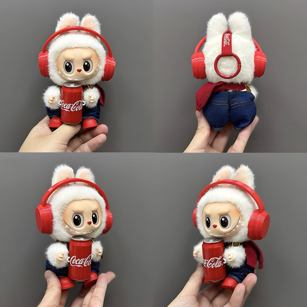 LABUBU Clothes Coca-Cola HAPPY FACTOR Strap Pants Set For Monsters Plush No Doll
