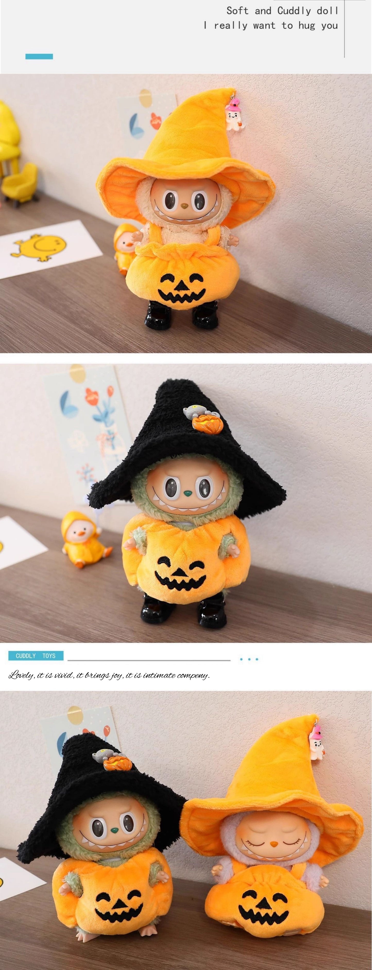Halloween Pumpkin Outfit Set for Labubu Dolls | Festival Series Clothes Only