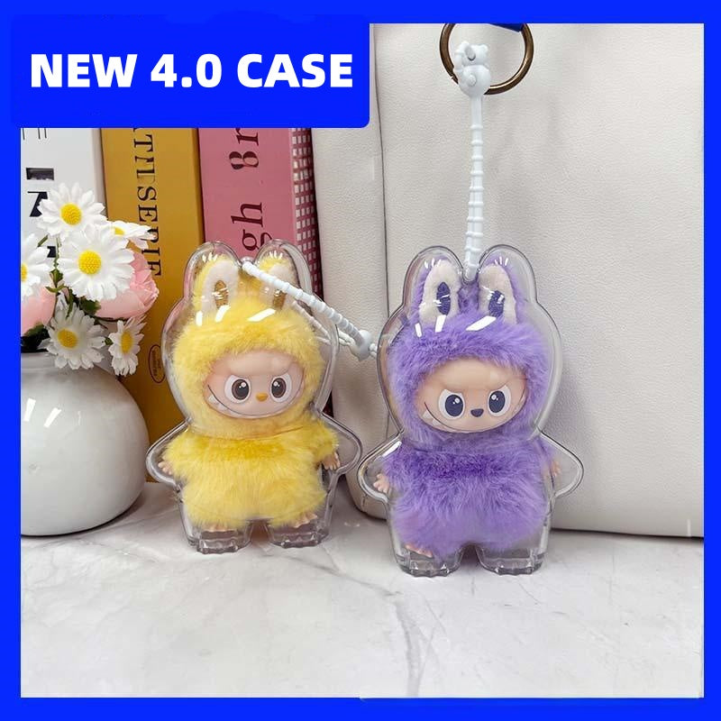 10.5cm Labubu 4th Gen Heart Code Clear Acrylic Protective Case | Hard Shell Display Cover for 10.5cm Vinyl/Plastic Charms