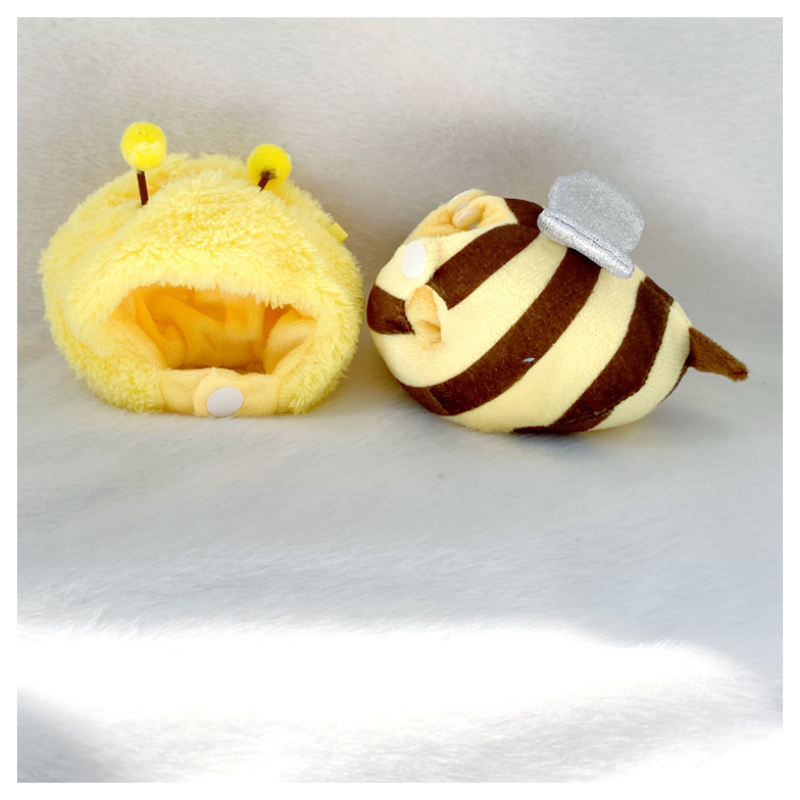 Kawaii Labubu Plush Keychain Outfit Set Dinosaur & Bee for 1st/2nd Gen Vinyl Dolls