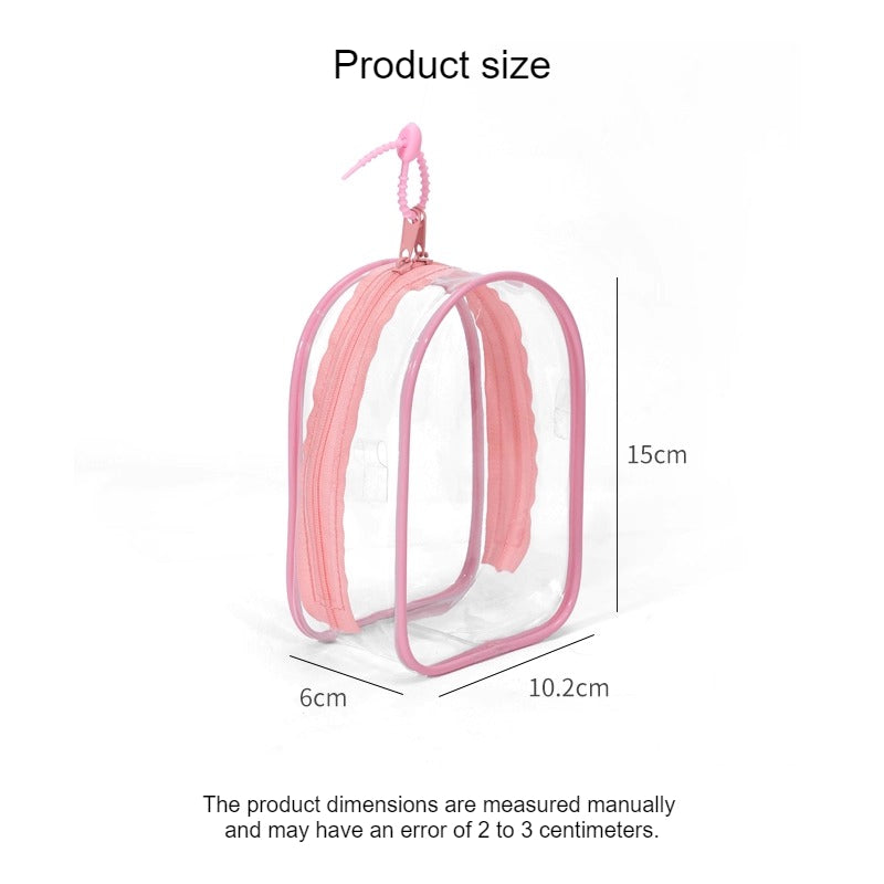 LABUBU Cotton Doll PVC Clear Itabag | Dustproof Carrier for Outings, Display & Charm Storage