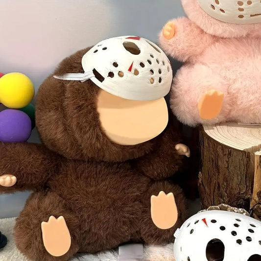 3D Printed Jason Mask for Labubu - Horror Decor Creative Accessory for Doll Display