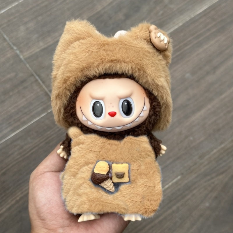 17cm Labubu Outfit Set - Trendy Clothes for Series 1/2/3 Vinyl Doll Change Fashion