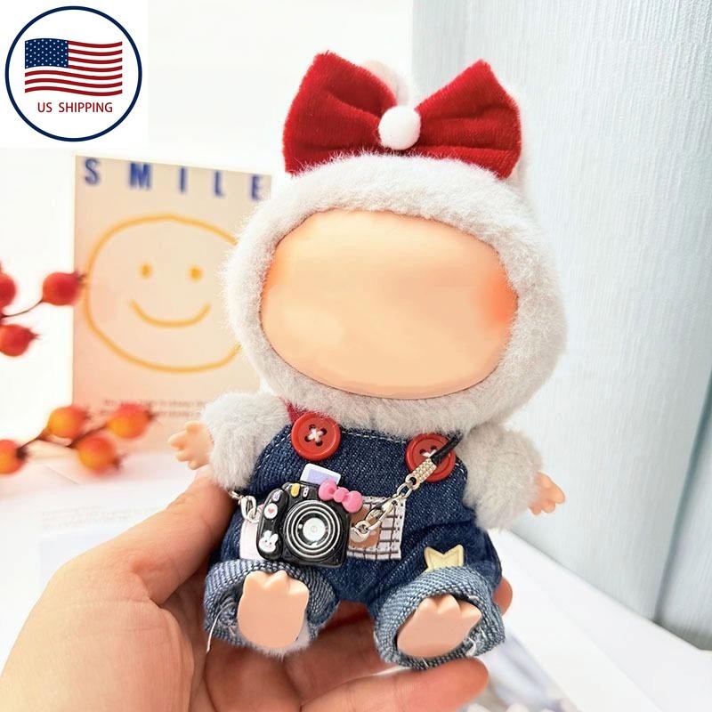 Labubu Blind Box Outfit - Vinyl Face Keychain Clothes for Sitting Party Doll