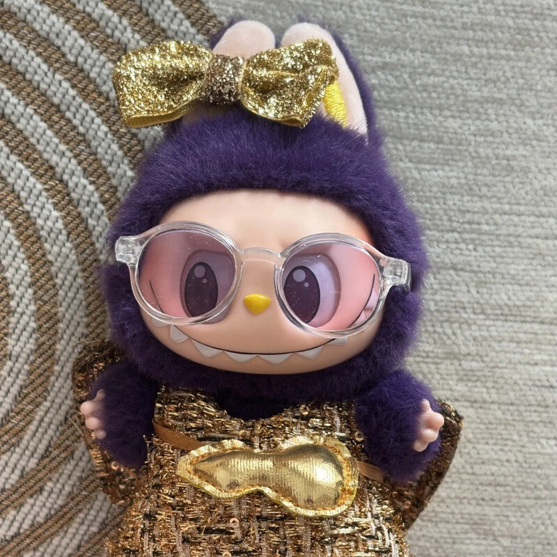 Glasses for Labubu Dolls, Mini Doll Glasses for 3.94-6.69 Inch (10-17 cm) Dolls