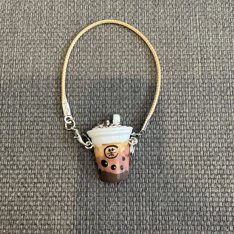Labubu Series 4 Mini Milk Tea Cup - BJD Doll Accessory for Clothes & Keychain Decor