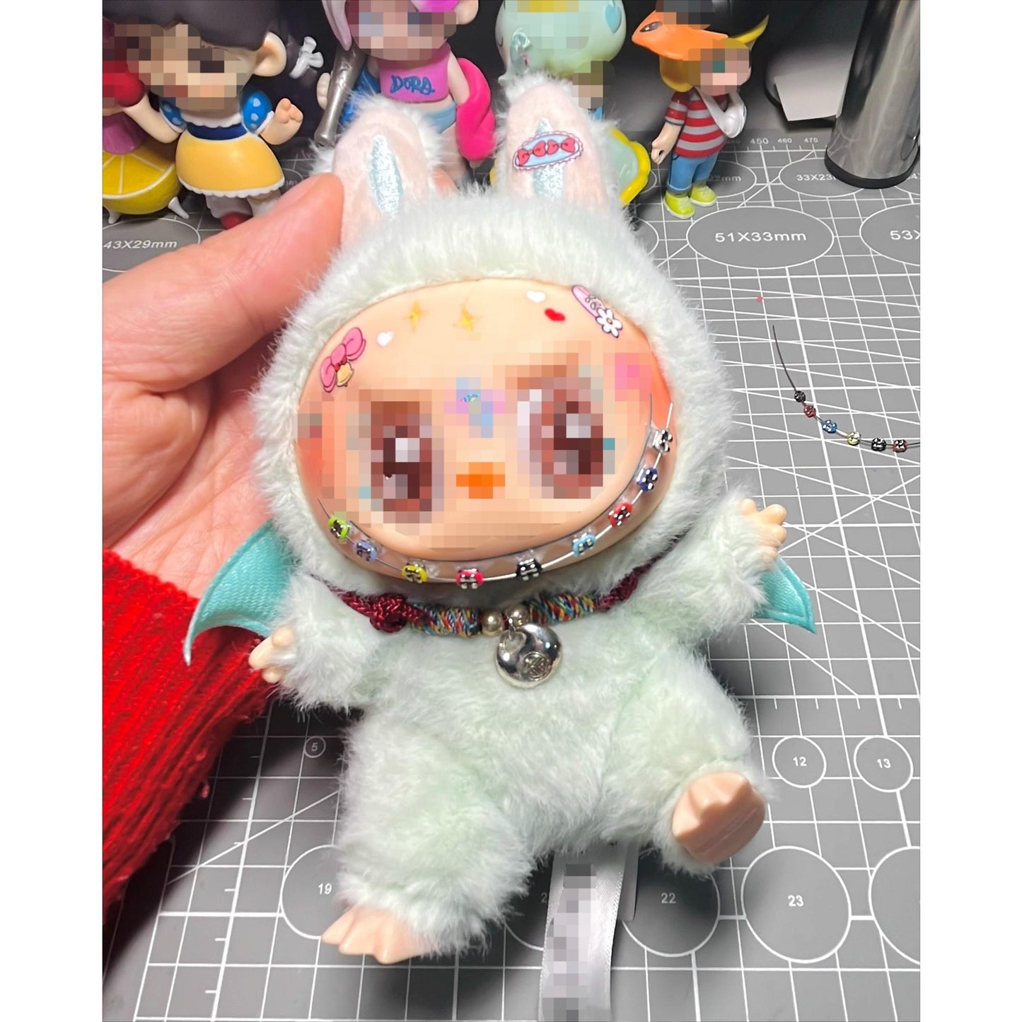 Orthodontic Accessory for Labubu Handmade Metal Braces for Doll Figures