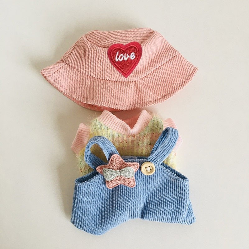 17cm Labubu Stylish Overalls Outfit Set | Fits Gen 1-3 Dolls (Clothes Only)