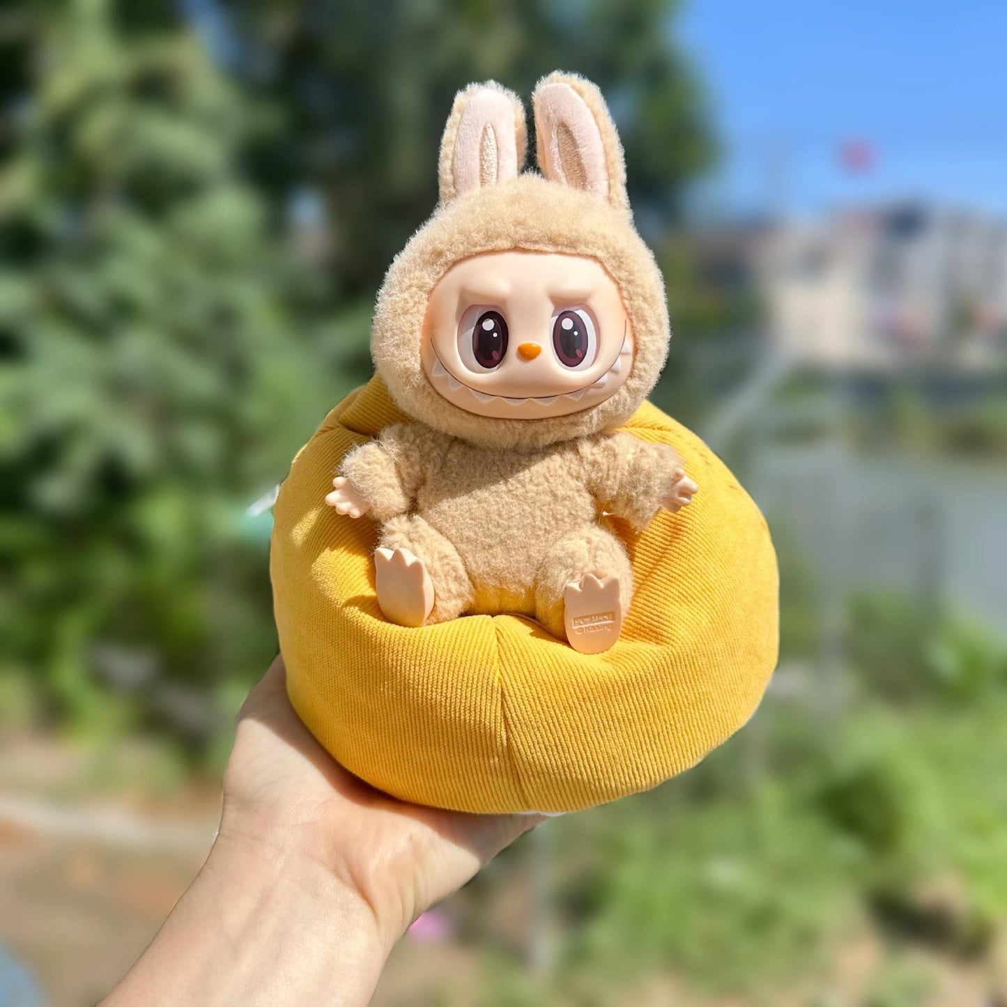 Doll Sleeping Bed Lazy Sofa for Labubu Plush Dolls Home Recliner Car Ornament