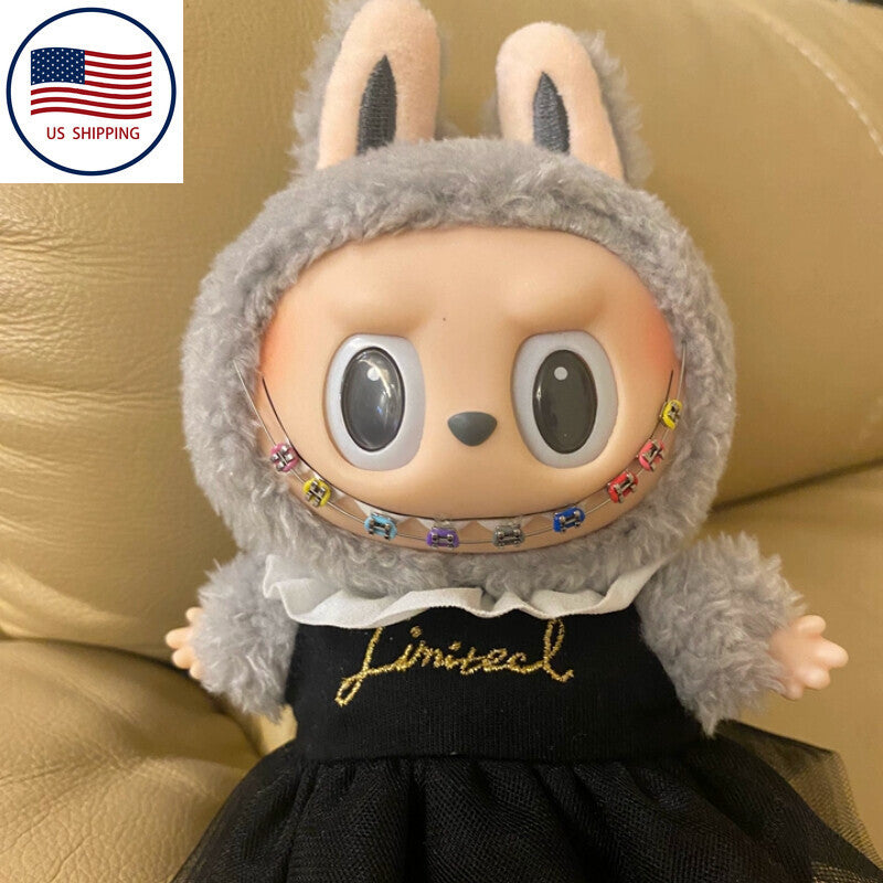 Orthodontic Accessory for Labubu Handmade Metal Braces for Blind Box Figures