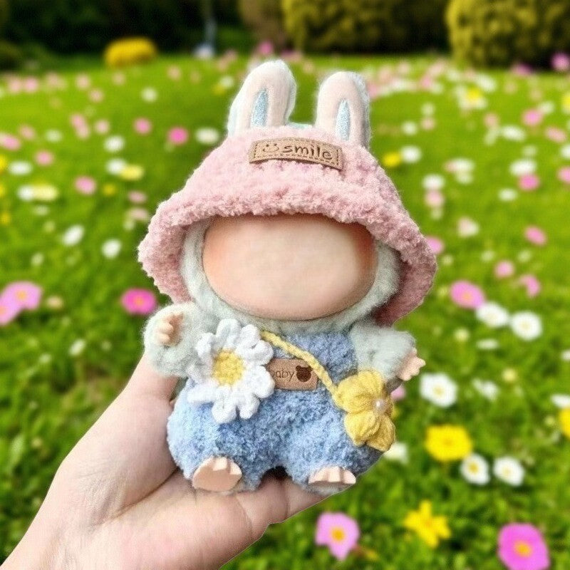 **(Doll Clothes Only) Labubu Gen 1-3 Sitting Party Spring Field Outfit Set | 17cm Vinyl Doll Charm Clothing & Accessories**