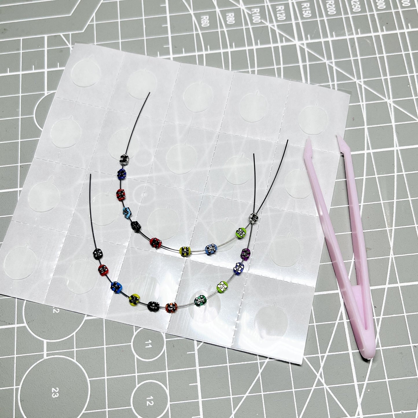 Orthodontic Accessory for Labubu Handmade Metal Braces for Blind Box Figures