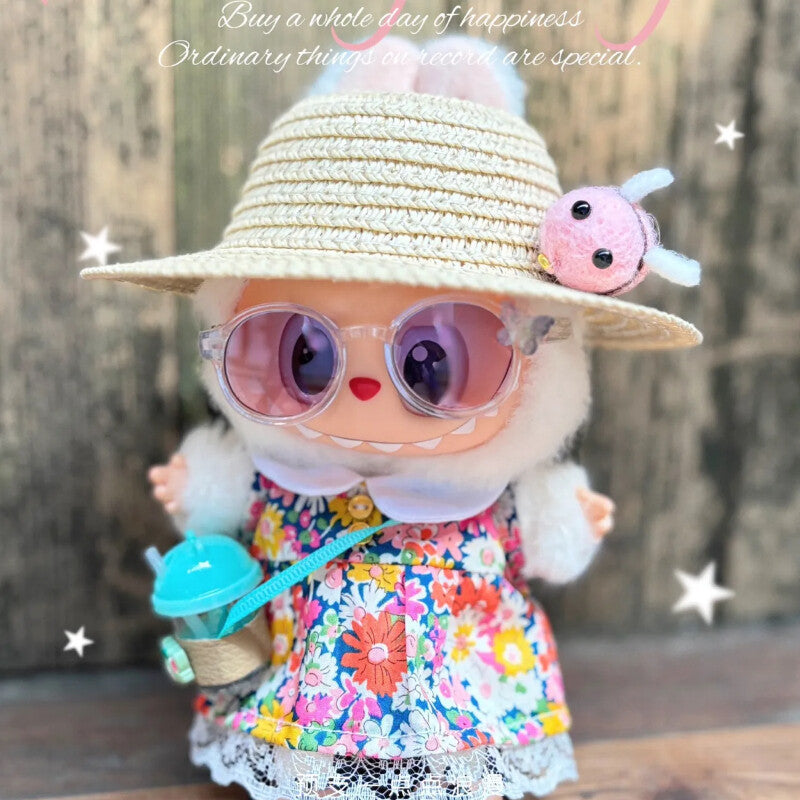 Fits LABUBU 1, 2, 3 Clothes Colorful Sunglasses Macaron Style Sunglasses ONLY