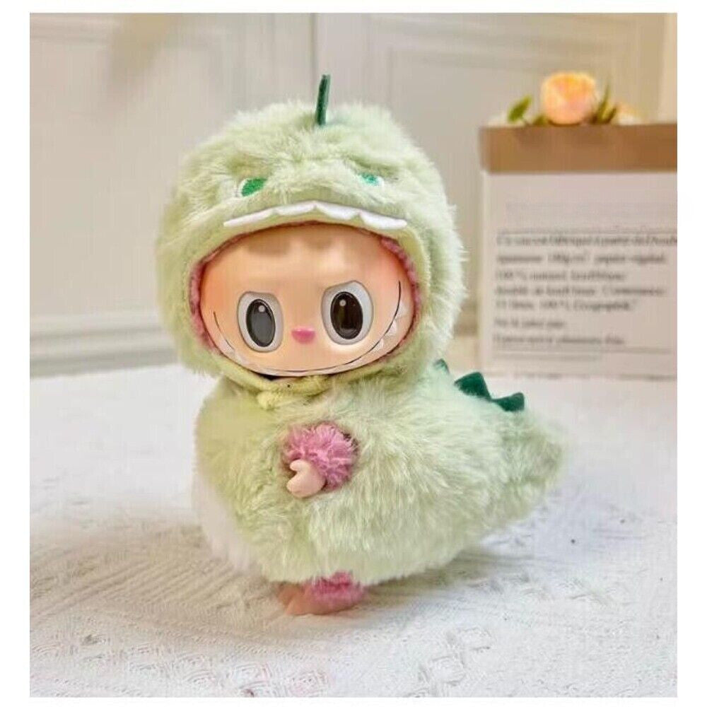 For LABUBU The Monsters Plush Doll Replacing Green Dinosaur Clothes No Toys