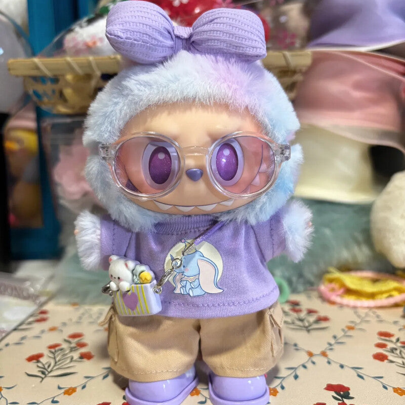 Glasses for Labubu Dolls, Mini Doll Glasses for 3.94-6.69 Inch (10-17 cm) Dolls