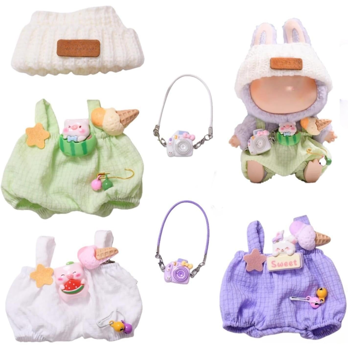 Clothes for La Boo Boo, Handcrafted Crochet 6-Piece Set for Doll Premium Outfits