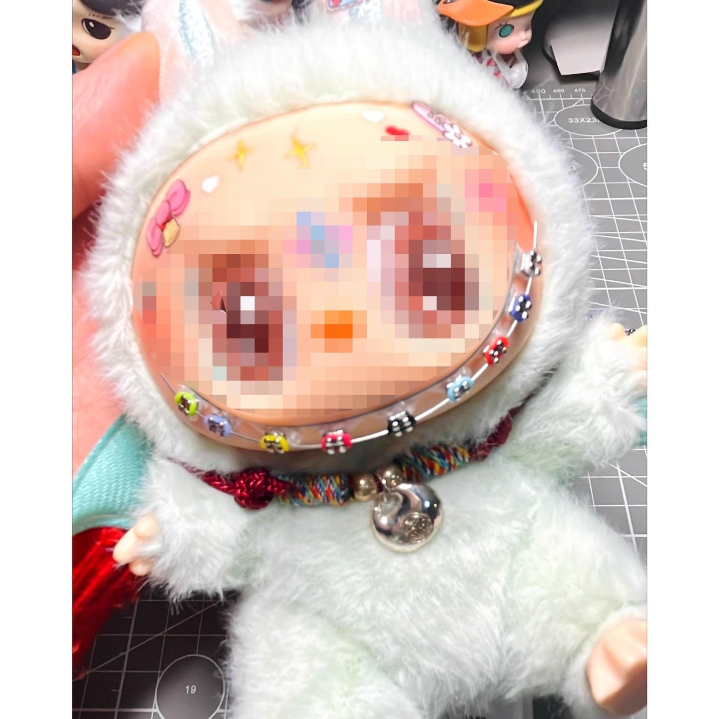 Orthodontic Accessory for Labubu Handmade Metal Braces for Blind Box Figures