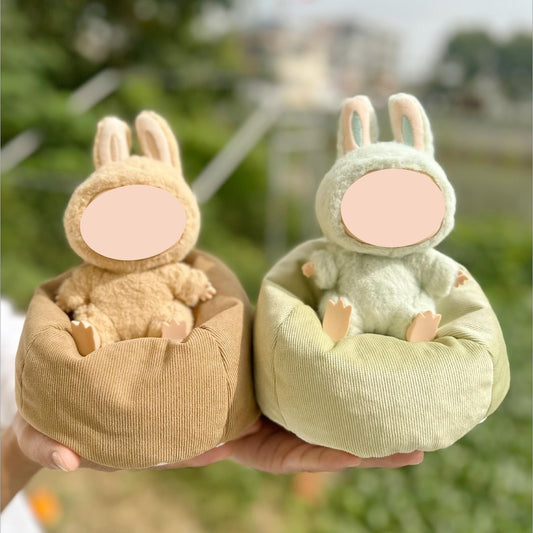 Doll Sleeping Bed Lazy Sofa for Labubu Plush Dolls Home Recliner Car Ornament