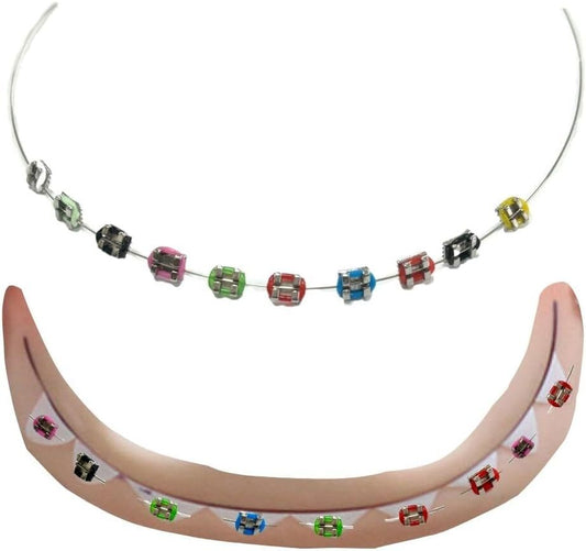 Orthodontic Accessory for Labubu Handmade Metal Braces for Blind Box Figures
