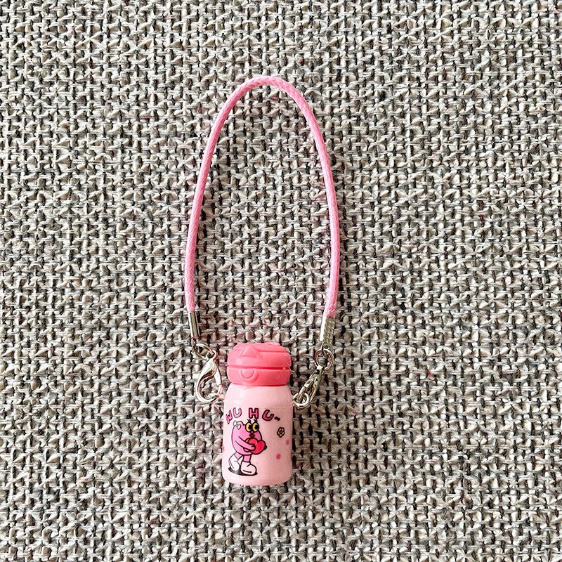 Miniature Thermos Charm Set – Lilliputian Lifelike Mini Items, Compact Portable Toy Pendant for Bags
